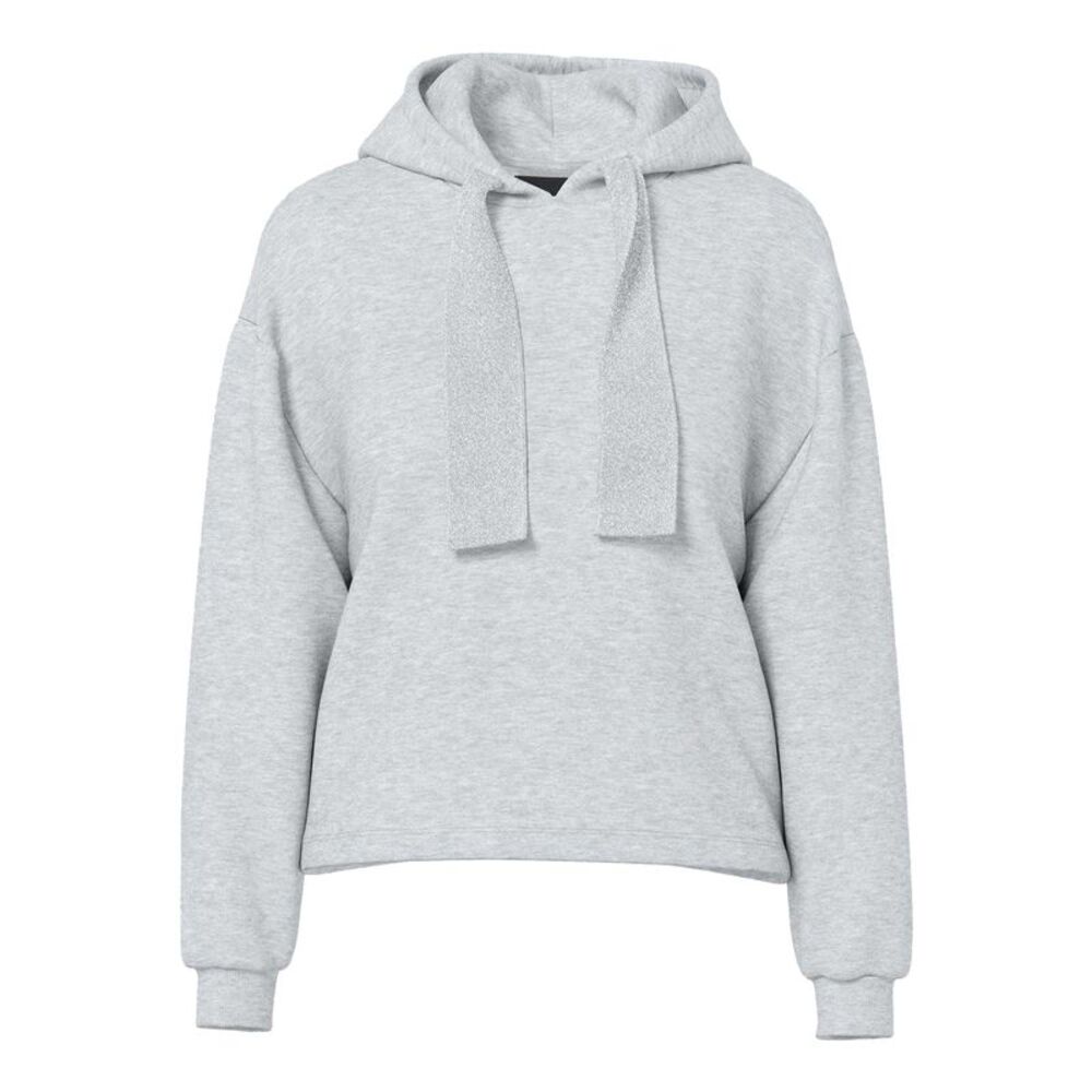 Pieces Womens/Ladies Chilli Plain Long-Sleeved Hoodie / Light Grey